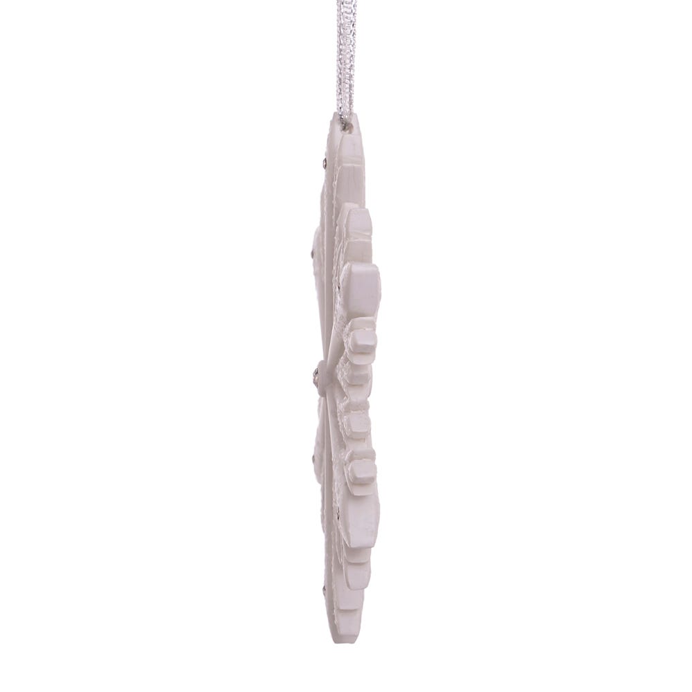Kurt Adler 4-Inch Elegant Snowflake Ornament with Swarovski Elements